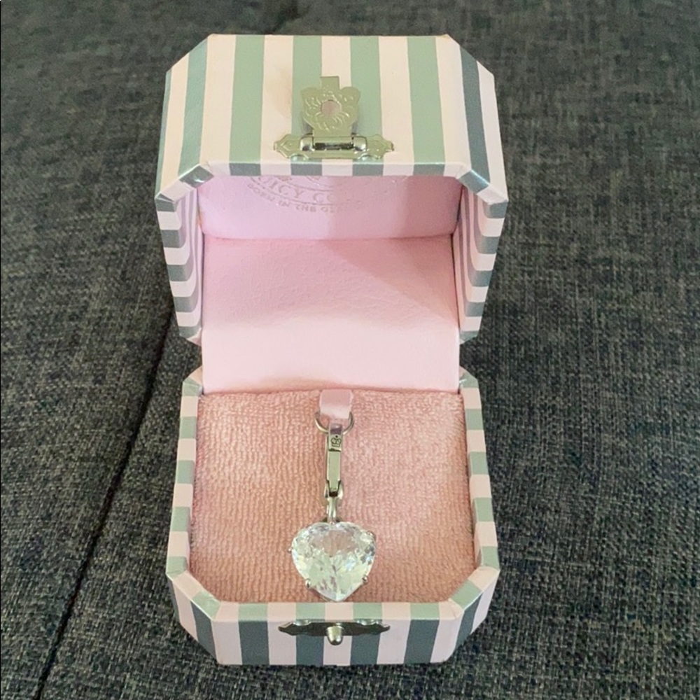 Juicy couture diamond bling heart charm